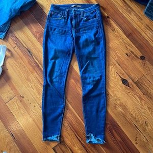 Joe’s jeans with frayed ankle